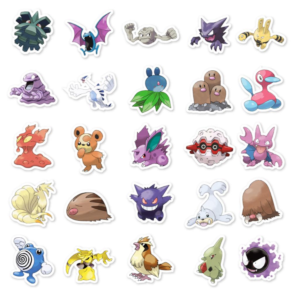 80 Pokémon 2 Travel Box Water Cup Car Notebook Doodle Decorative Stickers