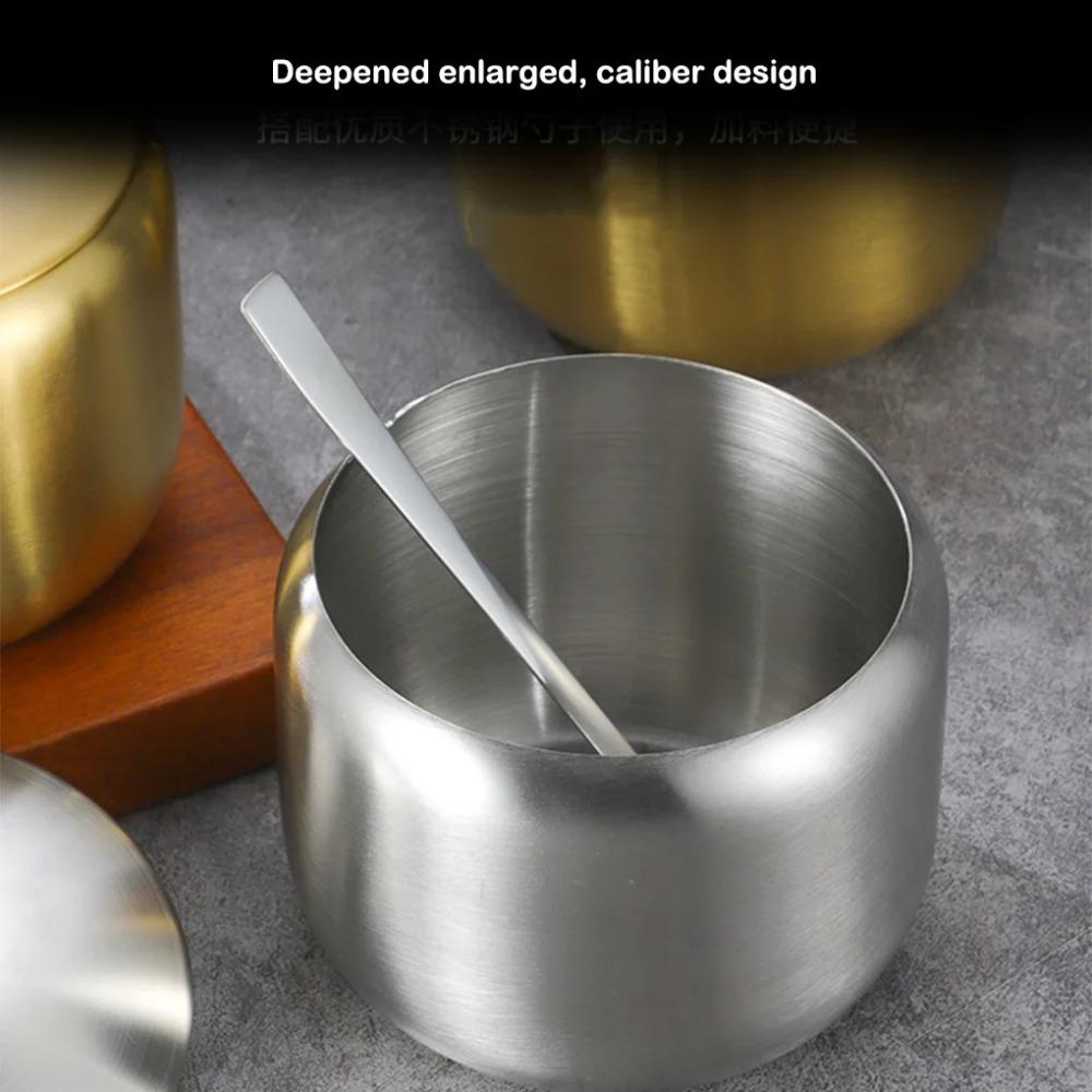 Large Capacity Seasoning Storage Jar with Spoon Lid Sugar Bowl New Spices Jar Kitchen
