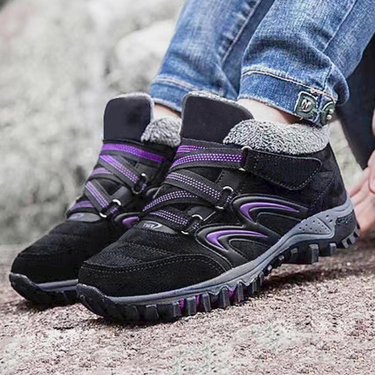 Удобная мужская плюшевая теплая модная нескользящая хлопковая обувь для прогулок — фото 4