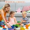 WYSWYG 1200-Piece Colorful Basic Building Block Set with Two 32x32 Baseplates - Compatible - Add-on Building Blocks, Large Capacity, 14 Colors, 19 Sha