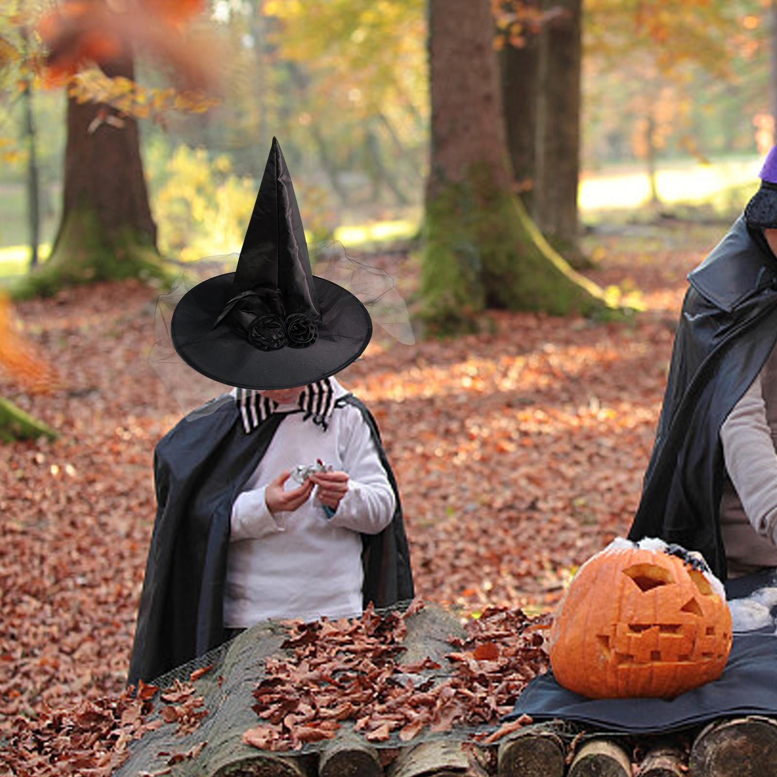 

Элегантная шляпа ведьмы для Хэллоуина и костюмированных вечеринок чёрный