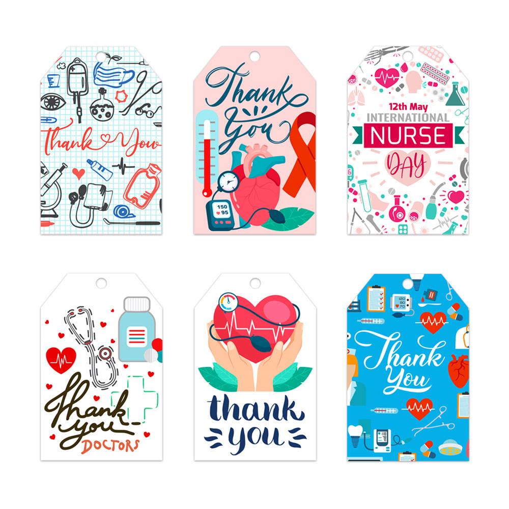 Theme Nurse Day Ambulance Pattern Paper Label Party Decorative Pendant Prop