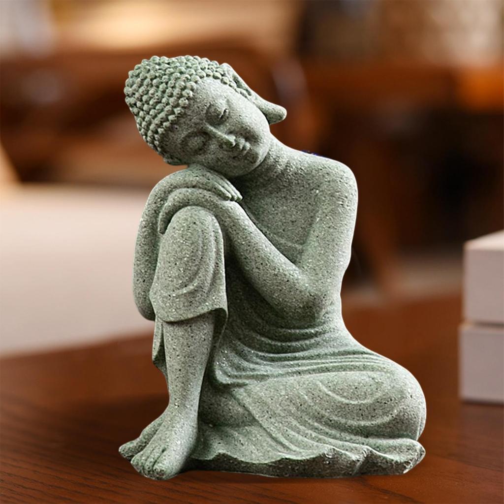 Buddha Statue Figur, Dekorationsornament Yoga Figuren zum Meditieren Indoor Yoga