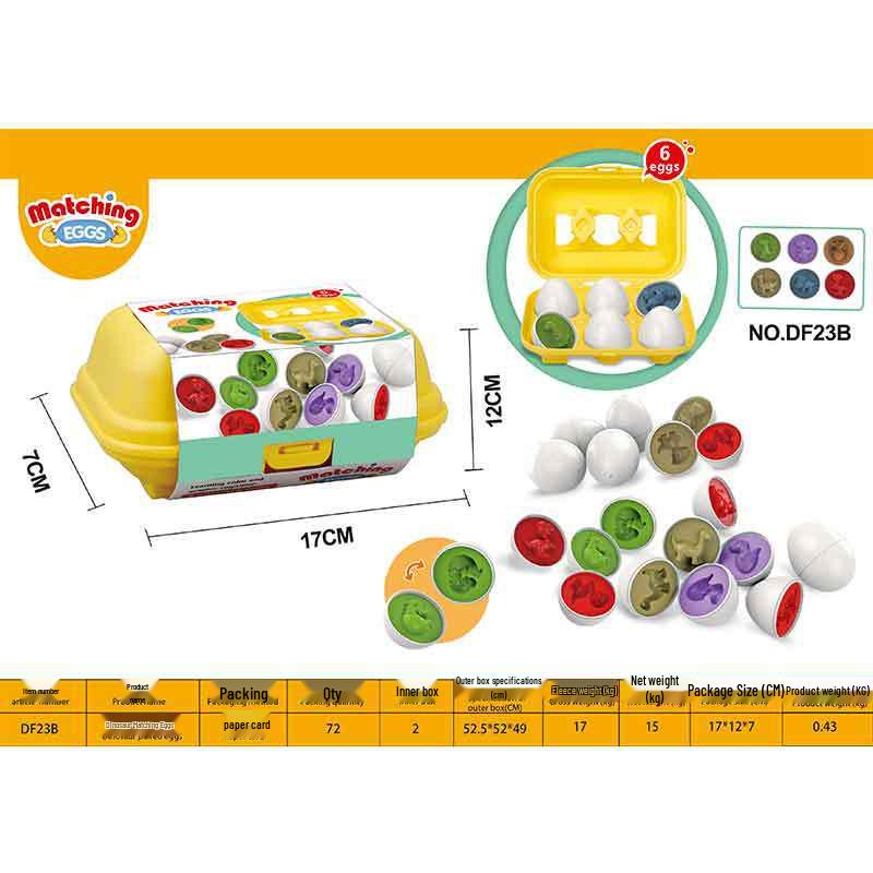 

Montessori Shape Matching Color Recognition Egg for Toddlers (1-3 Years)
