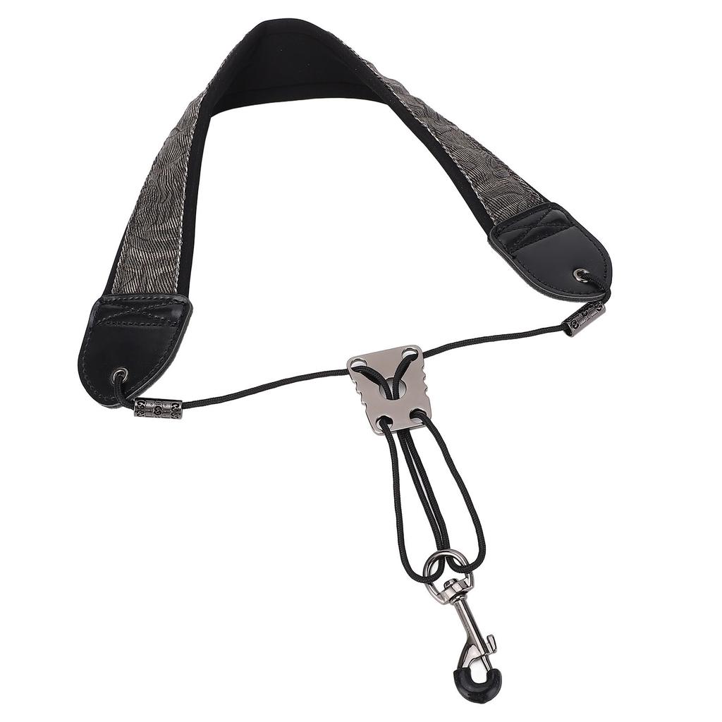 Saxophone Neck Strap Metal Cotton Adjustable Sax Neck Harness for Soprano Alto Tenor Saxophones
