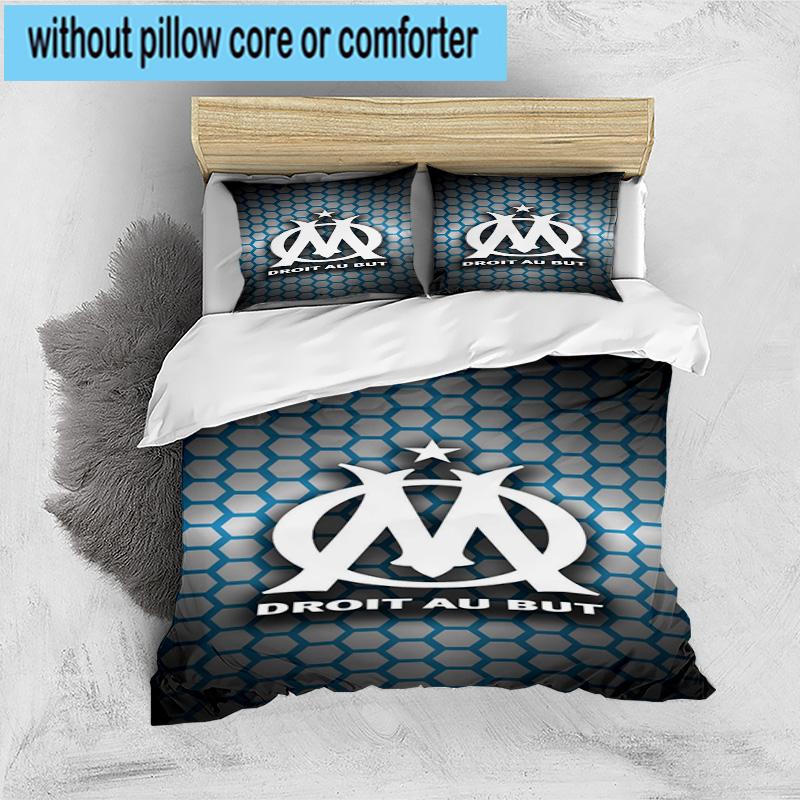 3pcs Mar-seille With Pride Emblem Printed Bedding Set Duvet Cover Closure Includes 1 Duvet Cover & 2 Pillowcases Bedding Sets Home Decor Gifts