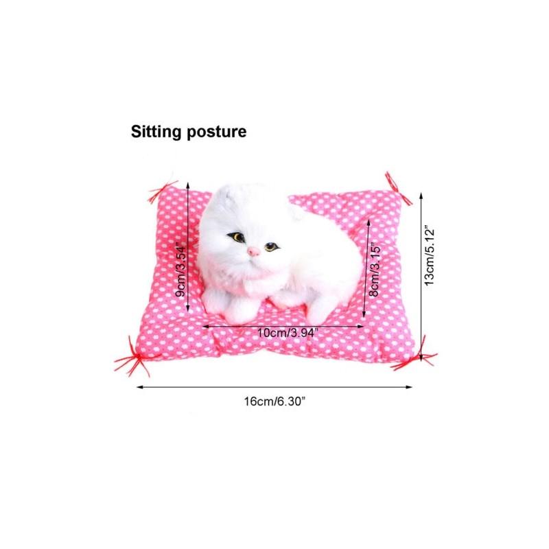 Adorable And Soft Plush Stuffed Toy Cute Sleeping Cat With Realistic Sound For Kids