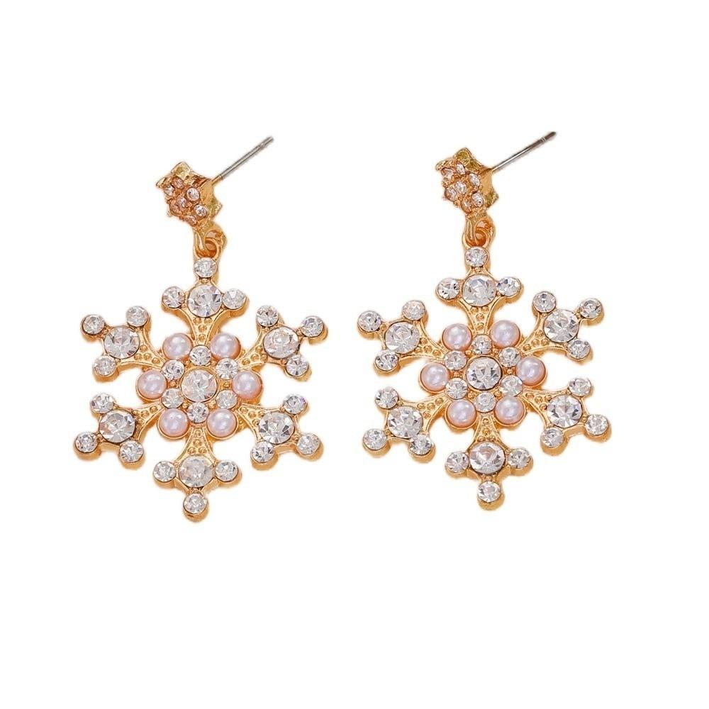 Sparking Zircon Earrings Luxury Christmas Earrings Elegant Xmas Earrings  Women Gift