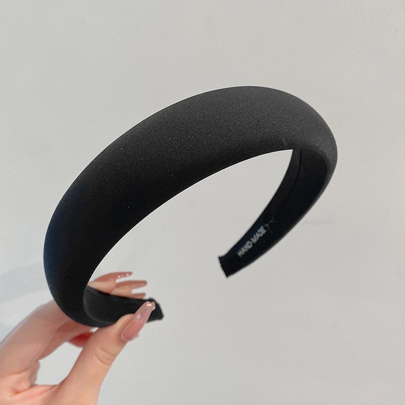 Satin Glossy Sponge Headband for Women To Go Out with High Head and Face Small Hair Accessories Clip Headband