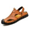 Fashion Summer Men's Sandals New Leather Roman Sandals Comfort Slipper Outdoor Shoes for Men Beach Flip Flops Men Water Trekking Sandals