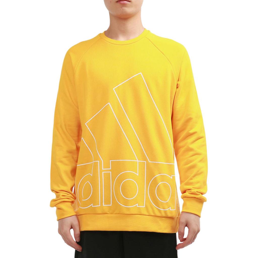 Adidas Sweatshirts Men's Yellow Crew Neck Moderate Regular HB5088