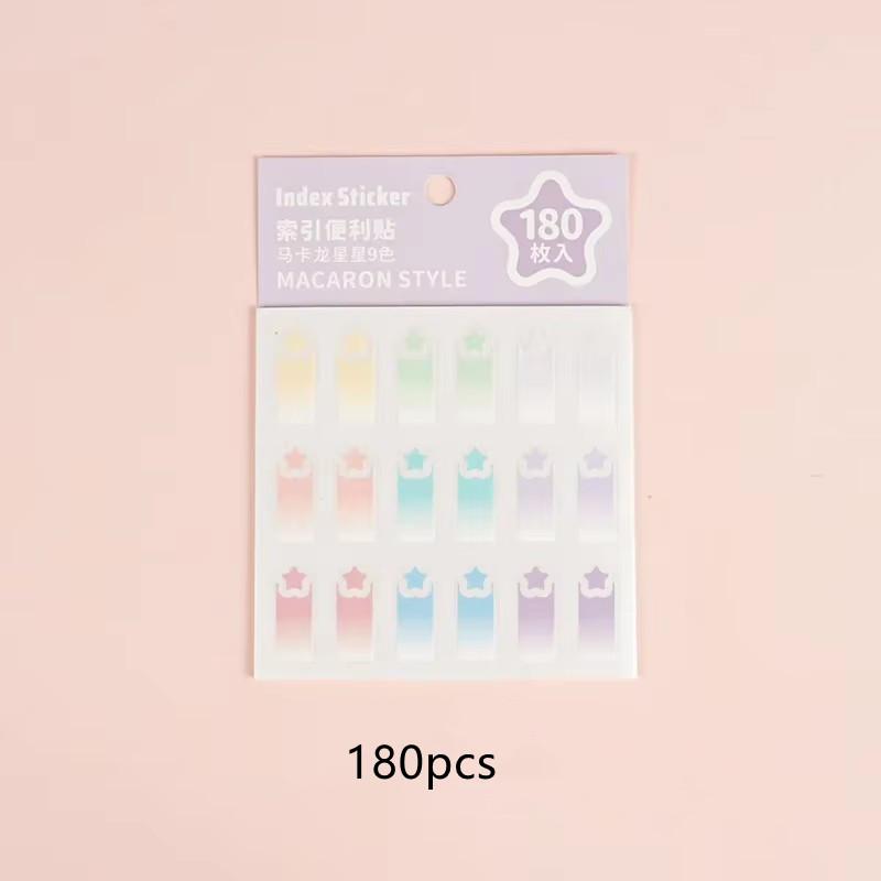 Gradient Color Index Sticker Innovative Quick Drying Anti-scratch Sweatproof Water Proof Student Stationery Label Stickers