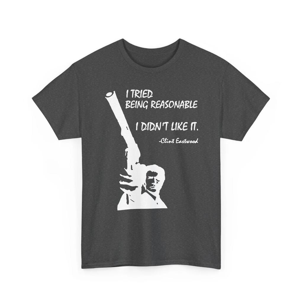 Quote Dirty Harry Gun Movie Unisex Heavy Cotton Tshirt Retro TShirt Short Sleeve Tshirts for Summer Unisex AllSeason