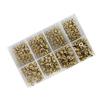 Nuts in Storage Box Good Conductivity Insert Nut Corrosion resistant Nut Brass Threaded Nut Multiple Size for Engineers