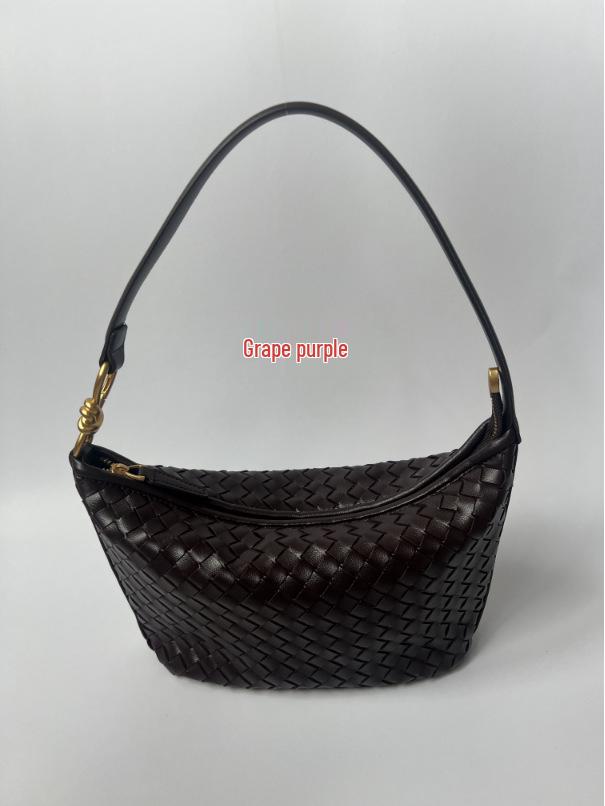 Handmade Women's Soft Leather Woven Shoulder Bag