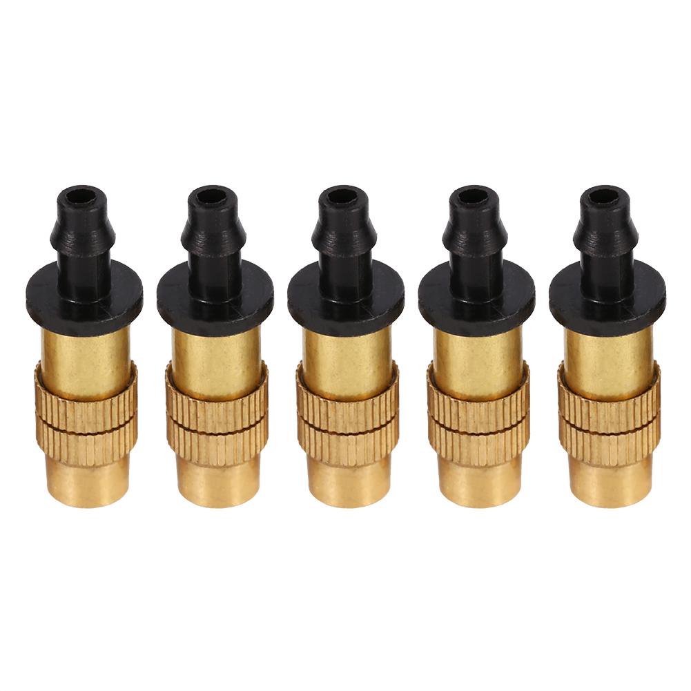 5pcs Adjustable Brass Misting Spray Nozzle Atomizing Sprinkler For Garden Watering Irrigation