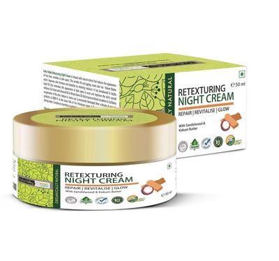 Nattvitaliserande kräm med Mysore sandelträ och Kokumolja (50 ml), Retexturing Night Cream, Hindu Valley