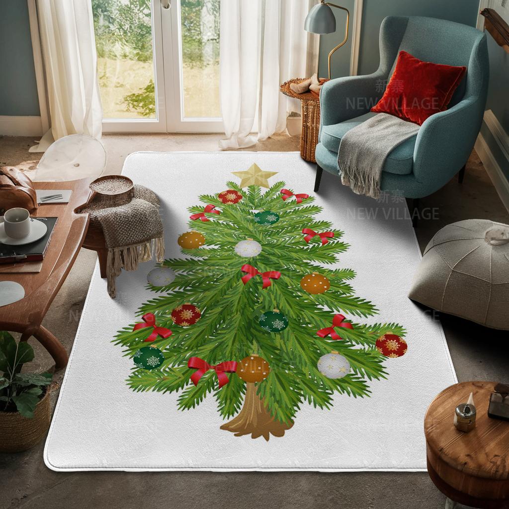 House Entrance Carpet Home Door Mat Living Room Bath Foot Bathroom Non-slip Water Absorption Rugs Bath Merry Christmas Winter