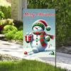 Snowman Gift Christmas Garden Ag 12x18 Inch Double - Sided Polyester Yard Decor UUL EEZ