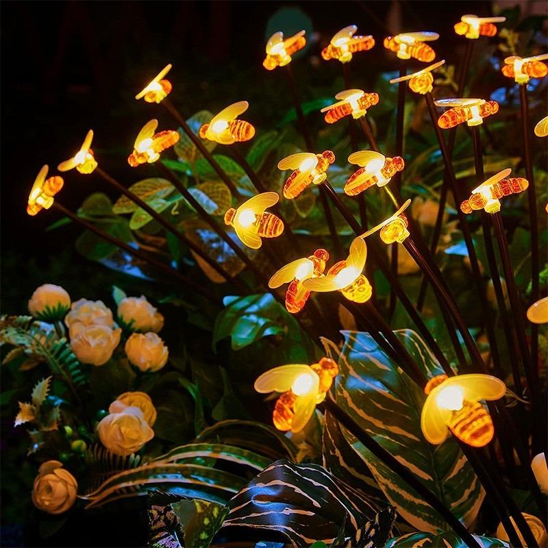 Solar Firefly Light Outdoor Waterproof Garden Decorative Lawn Light Landscape Ambience Floor Insert Light