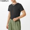 INCERUN Mens Short Sleeve One Piece Leotard Rompers Bodysuit Pajamas