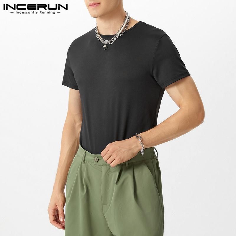 INCERUN Mens Short Sleeve One Piece Leotard Rompers Bodysuit Pajamas