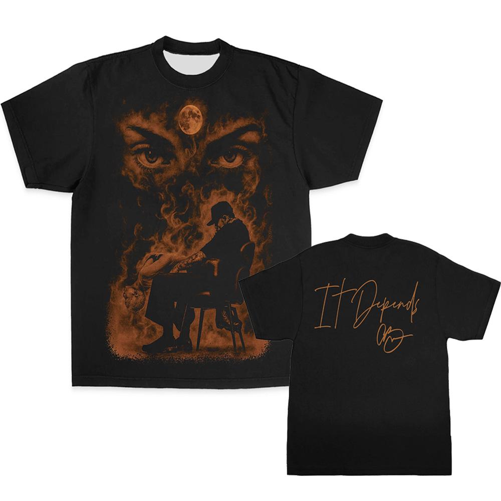 

IT DEPENDS Graphic 3D Print T-shirt Rapper Chris Brown Street Style Tshirts O-neck Fashion Short Sleeve Male Camiseta Streetwear XXXXL