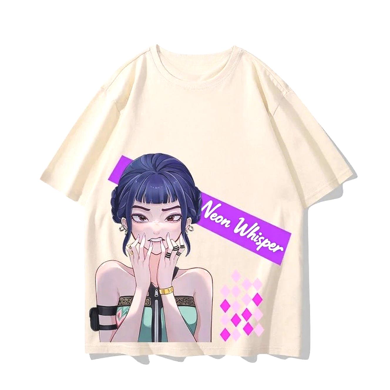 

2025 Autumn and Winter Cotton T-shirt Fun and Beautiful Girl Printing Comfortable Skin-friendly Trend Large Size Couple T-shirt S