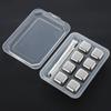 4/6/8pcs Stainless Steel Ice Cubes Set Juice Beer Wine Whisky Cooler Rocks Food Grade Reusable Cooling Cube Home Party Bar Tools
