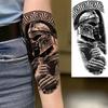 1 Vel Cool Krijger Gladiator Tijdelijke Tatoeages Voor Mannen Vrouwen Realistisch Wolf Leeuw Waterdicht Nep Tatoeage Lichaam Arm Kunst Sticker