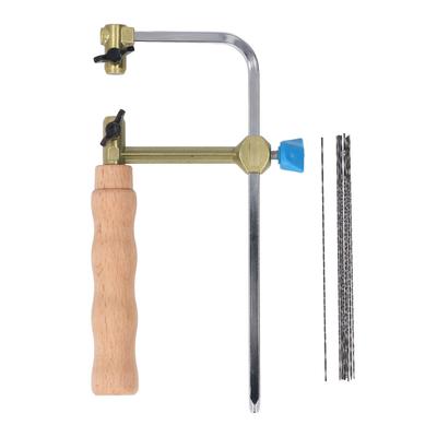 Coping Saw Forged Steel Frame Log Handle U Shape Fret Cutter Saw with 8PCS Blades for Woodworking