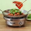 Stainless steel honeycomb skillet 1pc 25.5cm/10inch home cooking picnic pot with handle lyp013