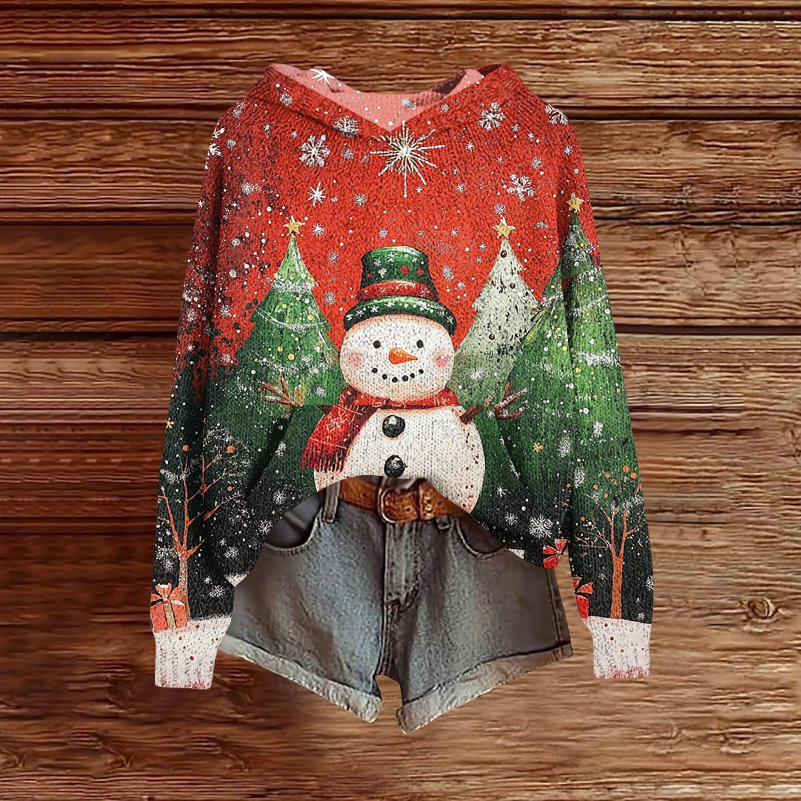 

Женская модная повседневная толстовка с капюшоном и длинными рукавами с принтом L красный