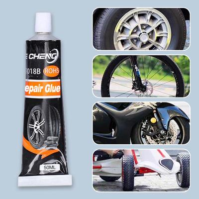 Tiras de reparación de neumáticos de 50 ml, pegamento para remover pinchazos de emergencia, herramientas de reparación de tiras de goma para neumáticos de coche, motocicleta y bicicleta.