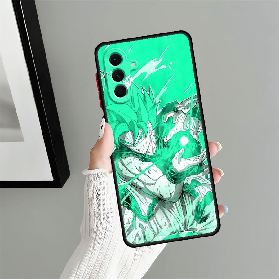 Case for Samsung Galaxy A34 A22 A24 A73 A21s A25 A26 A54 A53 A52 A56 A35 A36 Back Phone Cover Dragon Ball Color Goku