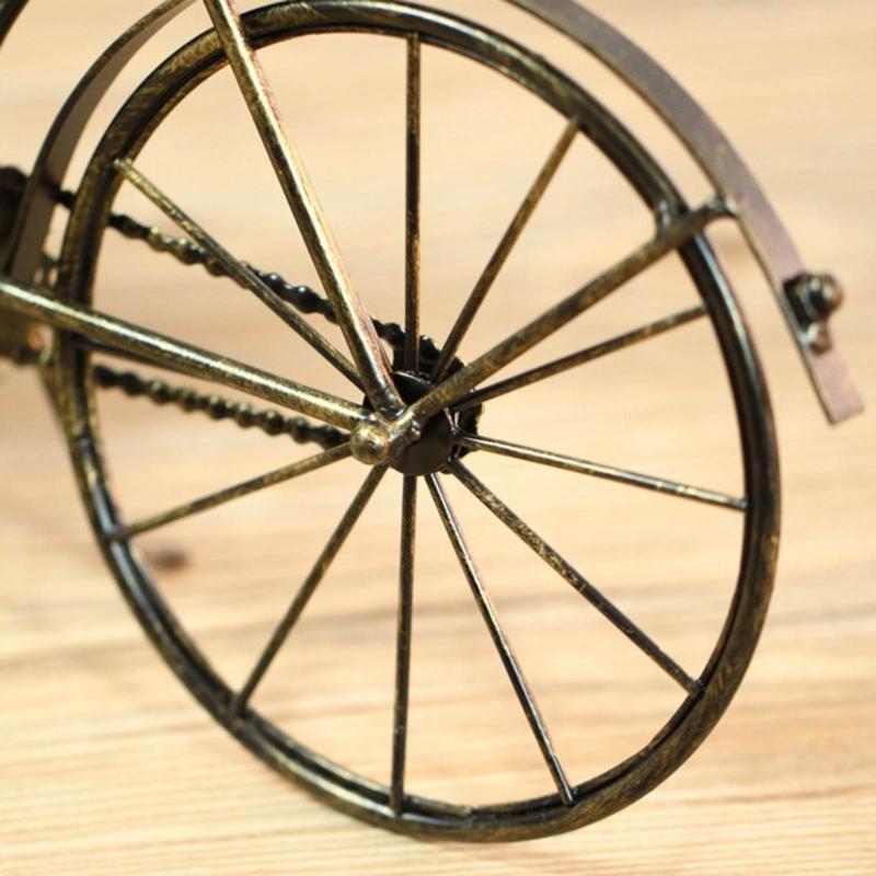 Antique Bicycle Alarm Clock Arabi Numeral Desk Clock Vintage Table Clock Home Office Bedroom Dormitory Decoration