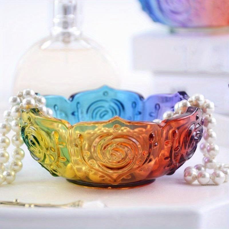 Diy Crystal Drop Glue Epoxidová pryskyřice Rose Lotus Skladovací miska Zrcadlo Silikonová forma
