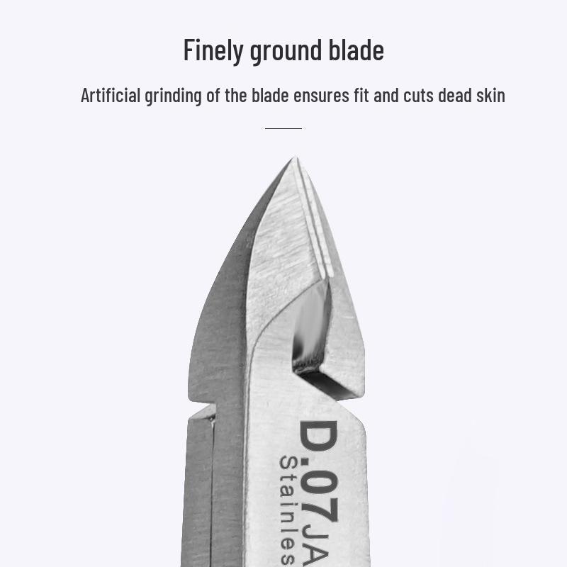 D07 Stainless Steel Cuticle Scissors & Nail Clippers Set - Oblique Mouth for Salon-Quality Nail Care