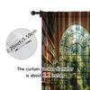 2pc,  Scene Curtains Library Machine Washable Polyester,Without Electricity Family Party for Bedroom Office Living Room Home