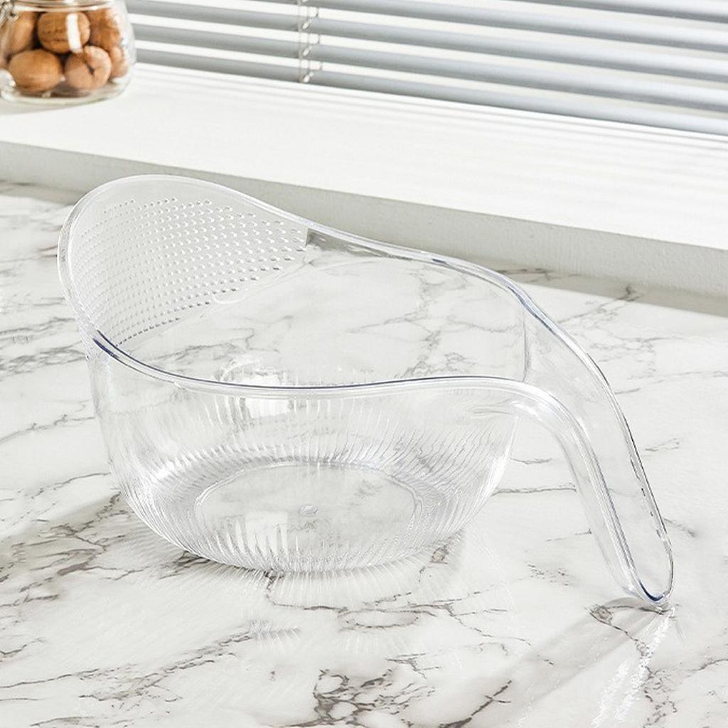 Functional Rice Washing Colander Efficient Draining Bowl Practical Sink Basket PET Material Suitable for Washing Rice