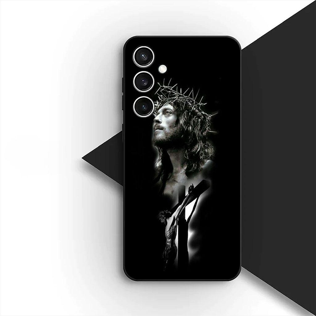 Cover Jesus Cross God Phone Case for Samsung Galaxy S22 S21 S20 FE Ultra Plus A07 A17 A15 A16 A25 A57 A37 Casing