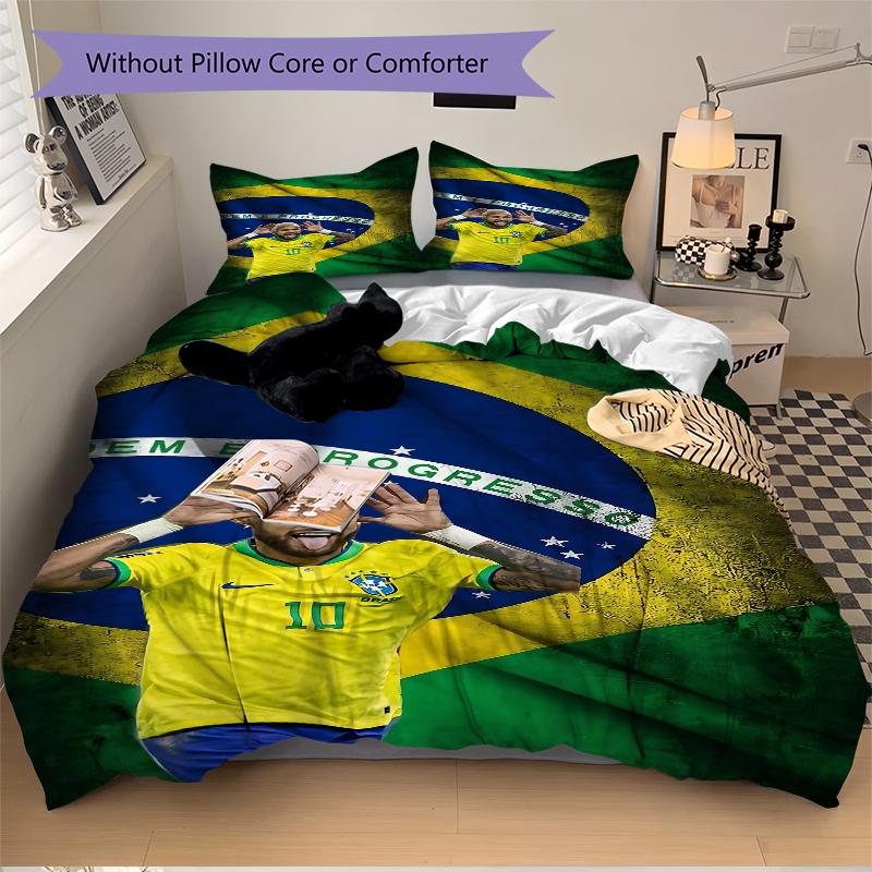 3Pcs Brazilian Celebration Bedding Sets For All Sizes New 3D Printed Bed Cover Comforter Duvet Cover Pillowcase Bedroom Decoration
