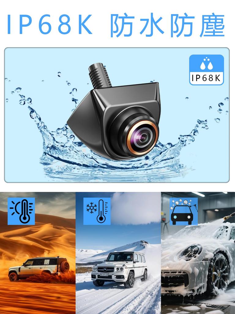 Innovative 1080P Car Rearview Camera with 4-Pin Connector, 360° & 45° Rotation, Night Vision, 0.01 Lux Minimum Illumination, HD/CVBS Compatible, 170°