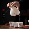 Chaxun Hand-Painted Suet Jade Porcelain Kung Fu Tea Set