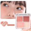 1pcs Korean Style Blush Highlighter Palette Four Color Matte Sculpting Shrinking Expanding Makeup Contouring Powder Compact