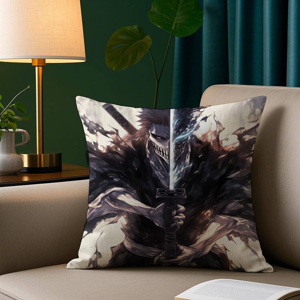 Anime B-Bleach Cool Pillow Case Plush Fabric Soft Pillowcase Double Sided Print Sofa Cushion Cover Throw