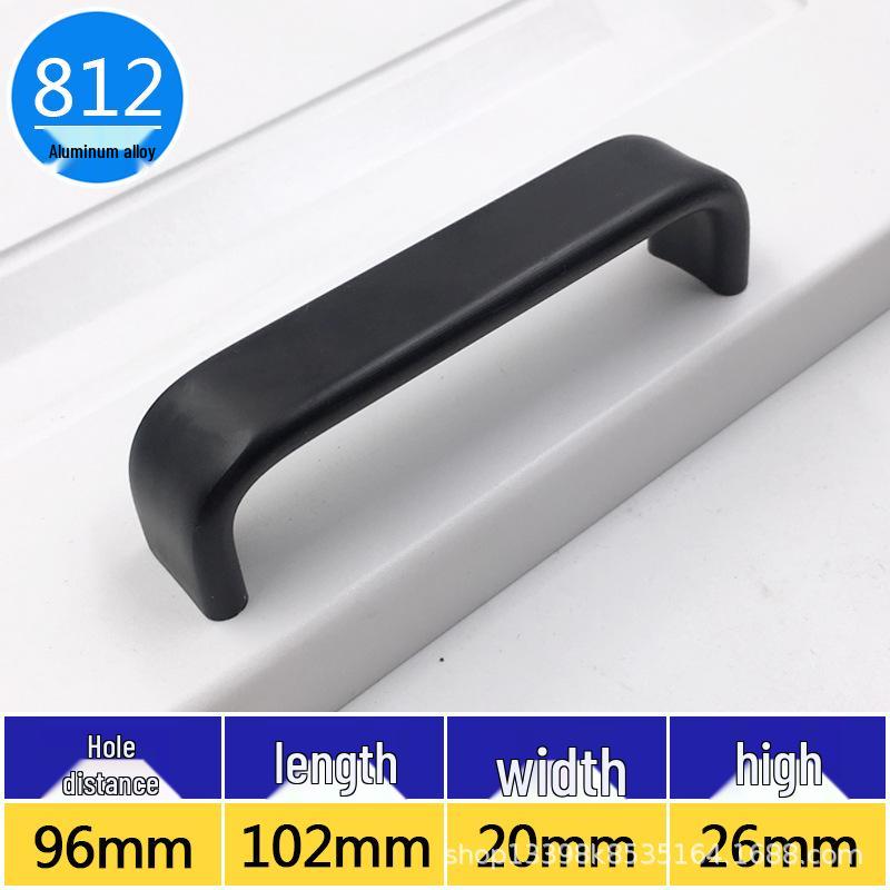 Black Space Aluminum Alloy Solid Wardrobe and Drawer Handle