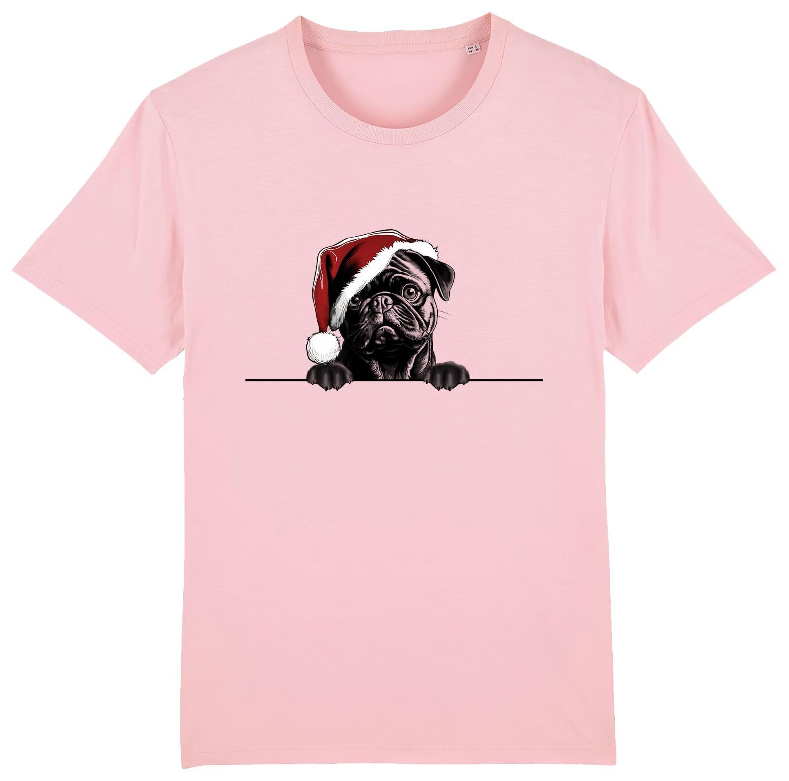 PUG Christmas Dog T-Shirt Mens Womens Tees Top Mens Womens Dogs Gift Clothing Mum Aunt Grandma S