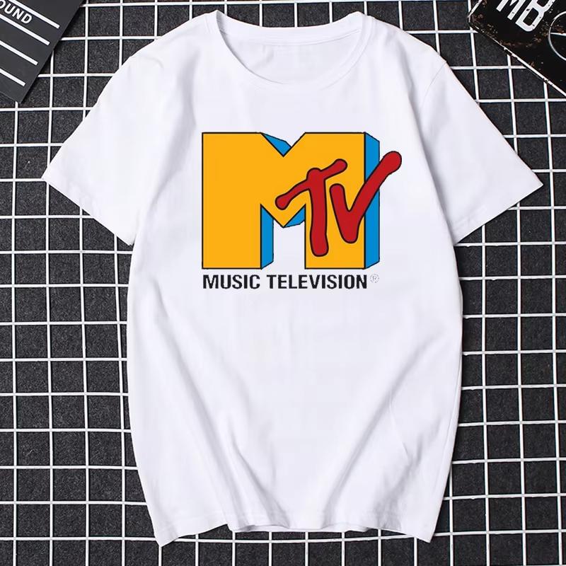 Tricou Retro Bărbați Femei Vintage Rock Hip Hop Tv Vară Mtv Music Television Grafic Top Streetwear Supradimensionat Larg Casual
