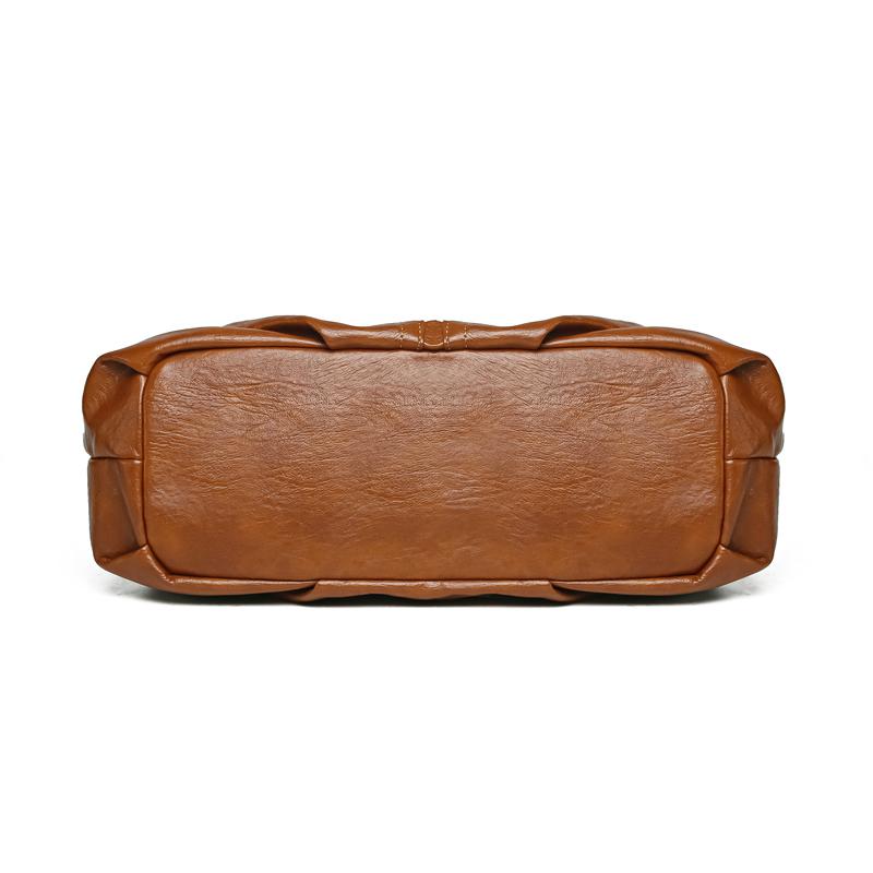 Dámská velkokapacitní taška přes rameno z měkké kůže, taška přes rameno, taška pro matky